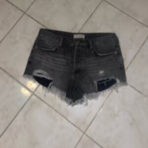 Grey Denim Shorts
